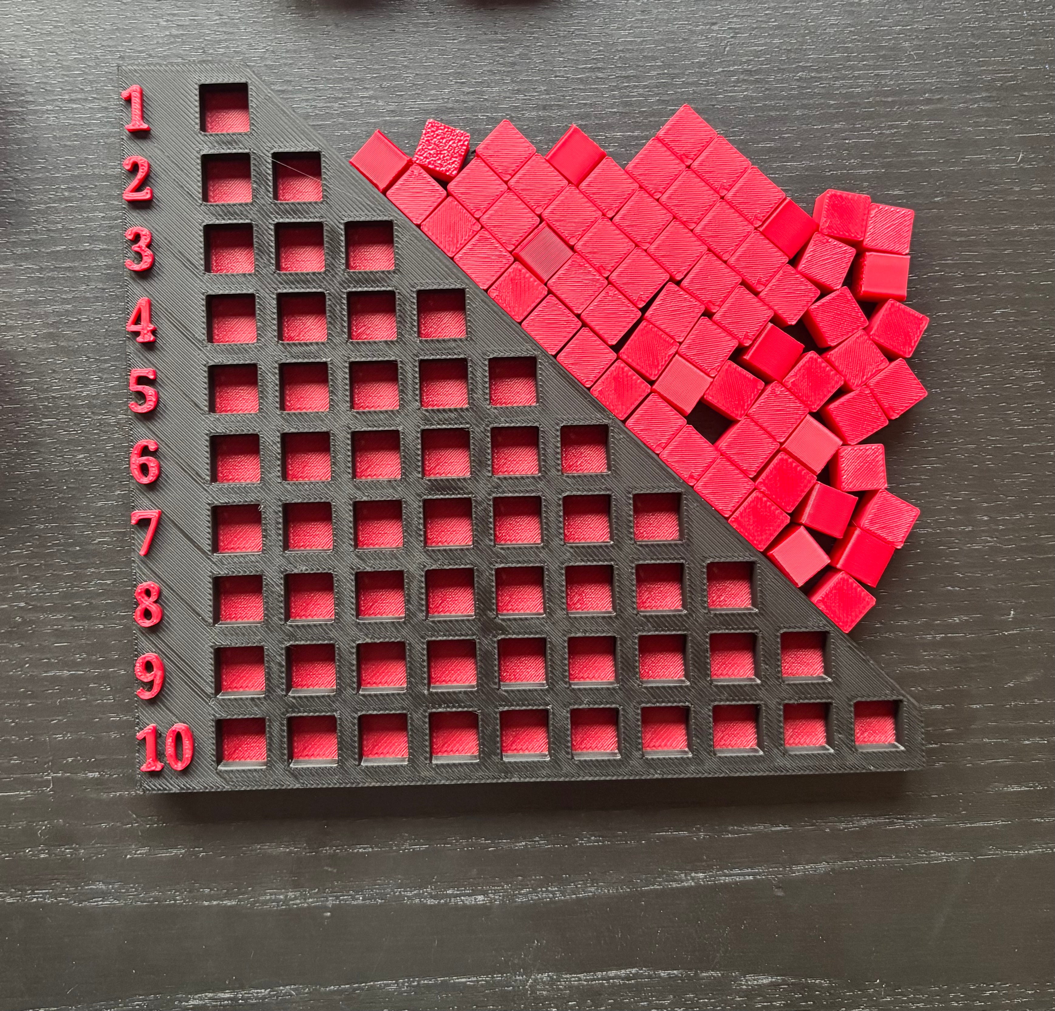 3D geprint Montessori telbord